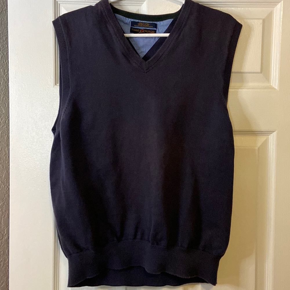 VTG TOMMY HILFIGER navy blue golf vest